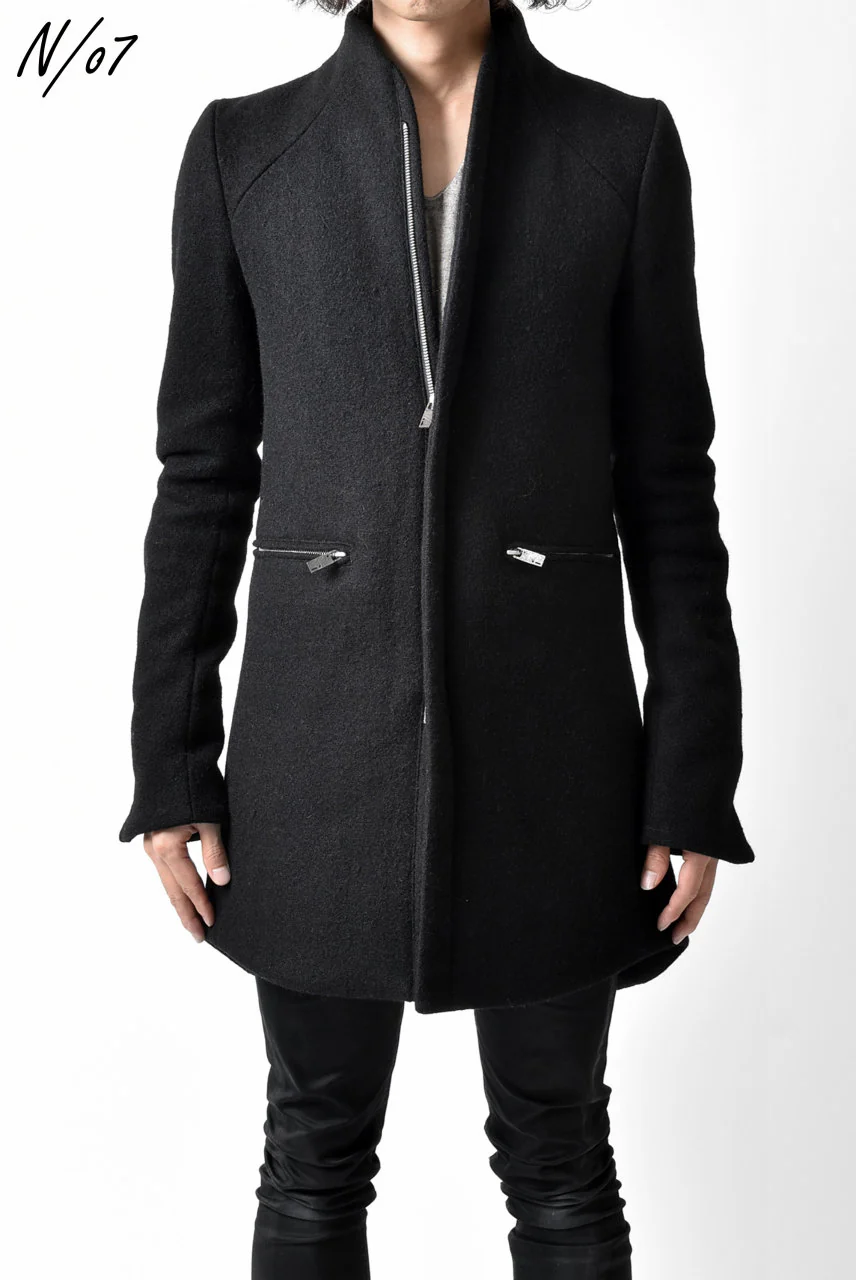 N/07 exclusive Padded Middle Coat / Wool Double-weave (DOUBLE BLACK) - Image 40