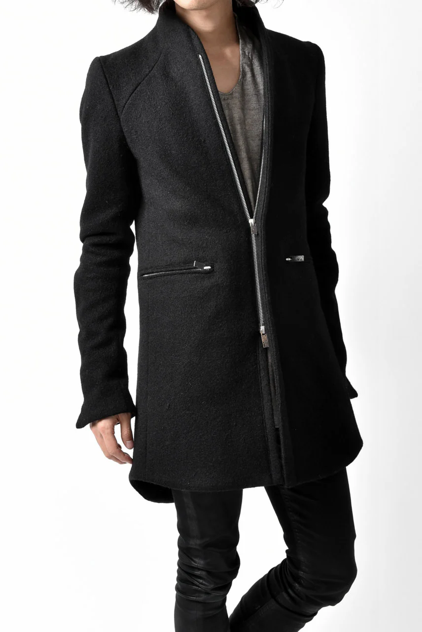 N/07 exclusive Padded Middle Coat / Wool Double-weave (DOUBLE BLACK) - Image 46
