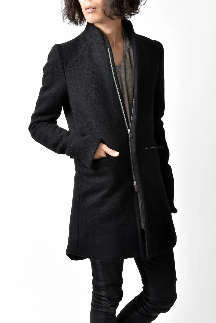 N/07 exclusive Padded Middle Coat / Wool Double-weave (DOUBLE BLACK) - Image 47