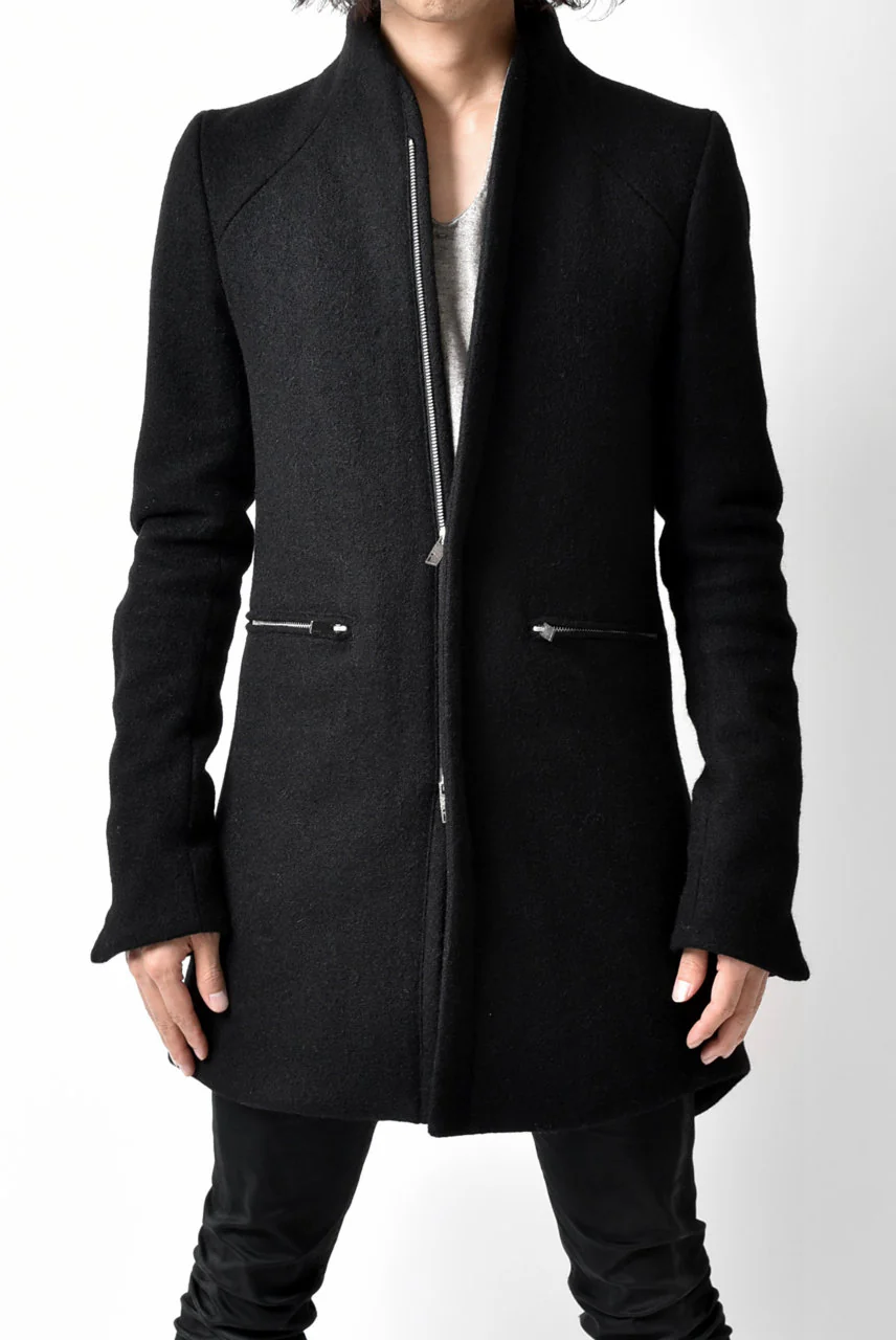 N/07 exclusive Padded Middle Coat / Wool Double-weave (DOUBLE BLACK) - Image 49