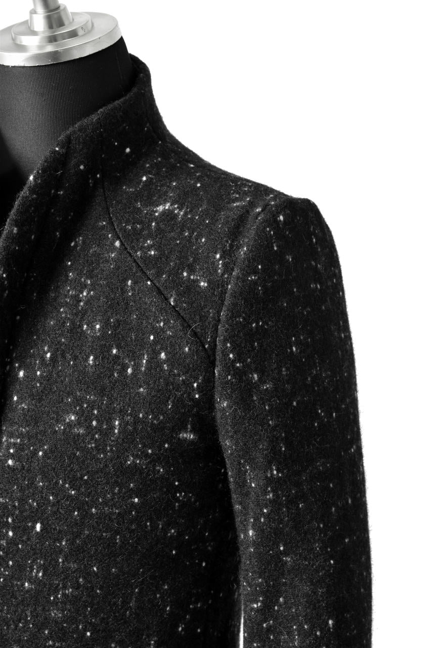 N/07 exclusive Padded Middle Coat / Wool Double-weave (SNOW BLACK) - Image 11