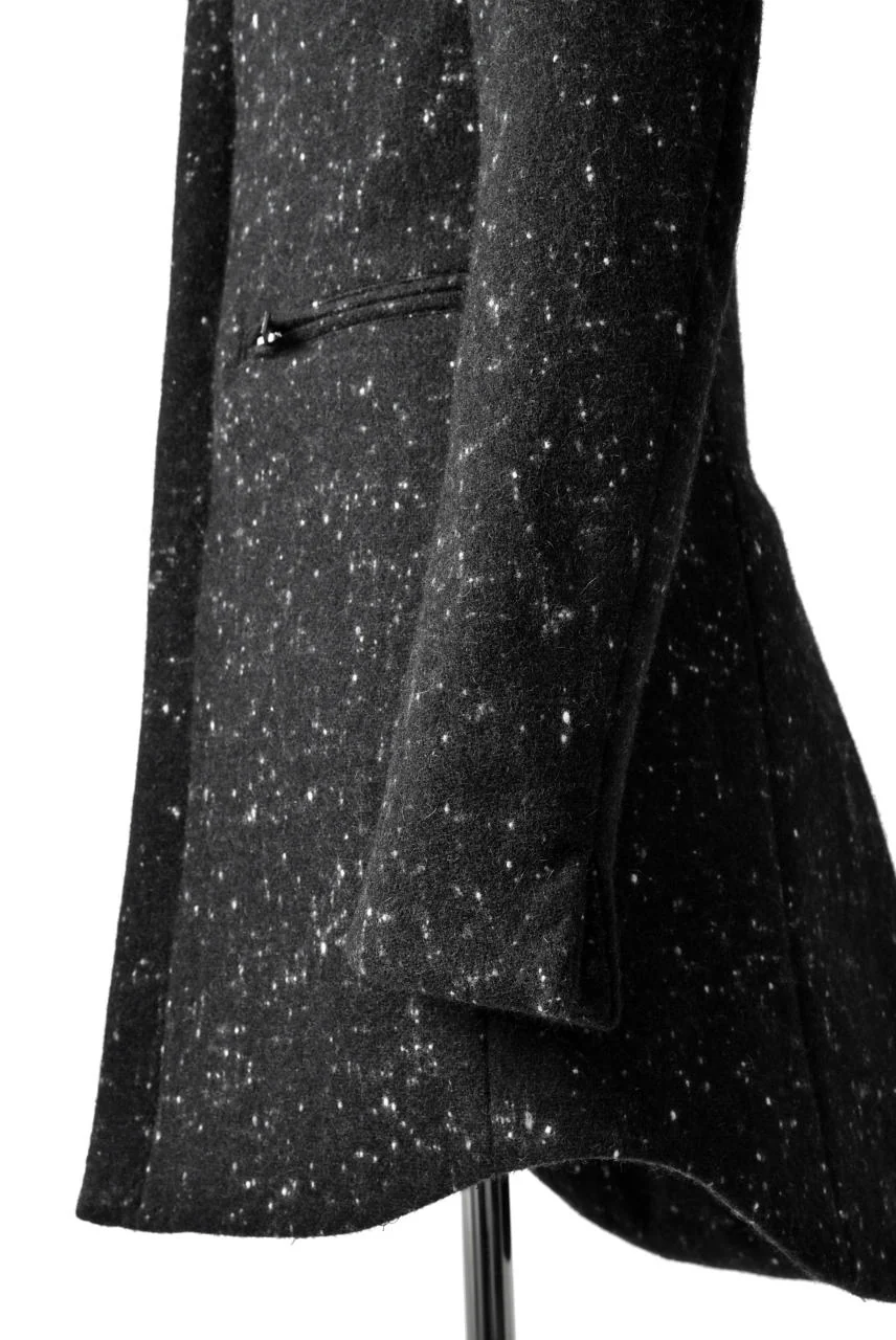 N/07 exclusive Padded Middle Coat / Wool Double-weave (SNOW BLACK) - Image 17