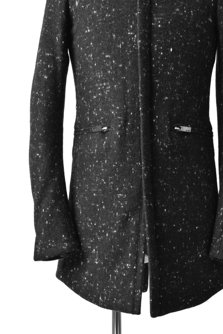 N/07 exclusive Padded Middle Coat / Wool Double-weave (SNOW BLACK) - Image 19