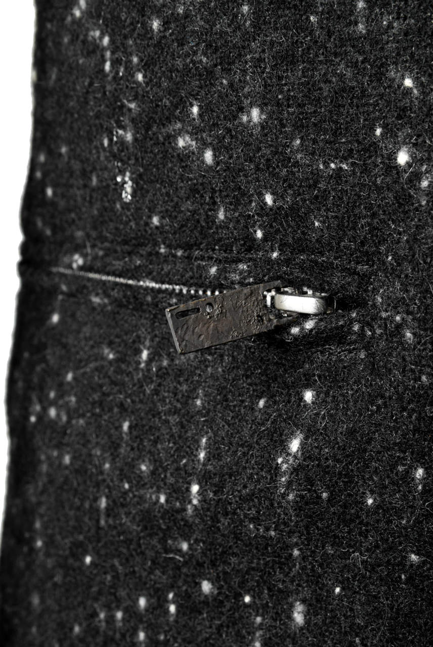 N/07 exclusive Padded Middle Coat / Wool Double-weave (SNOW BLACK) - Image 21