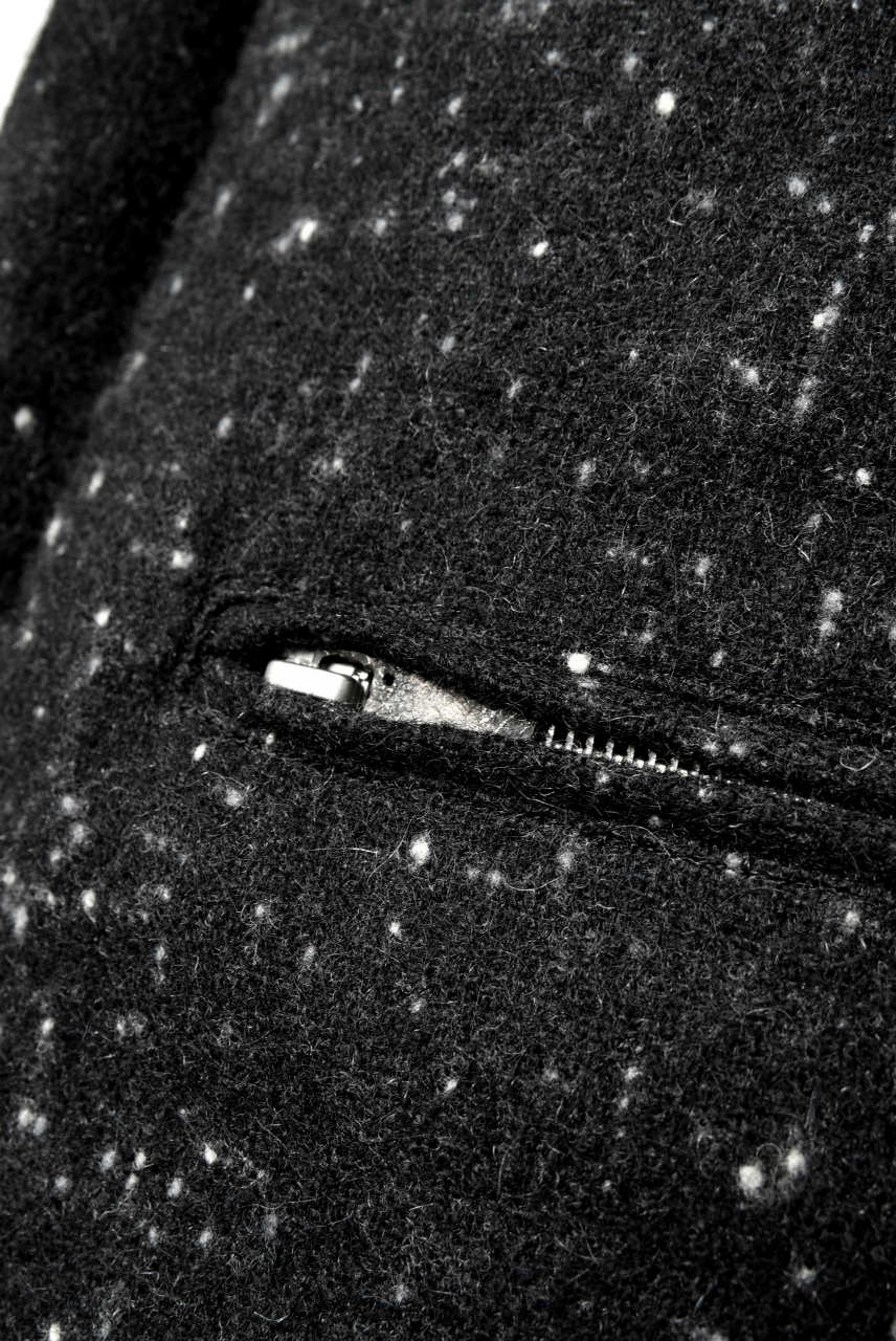 N/07 exclusive Padded Middle Coat / Wool Double-weave (SNOW BLACK) - Image 22