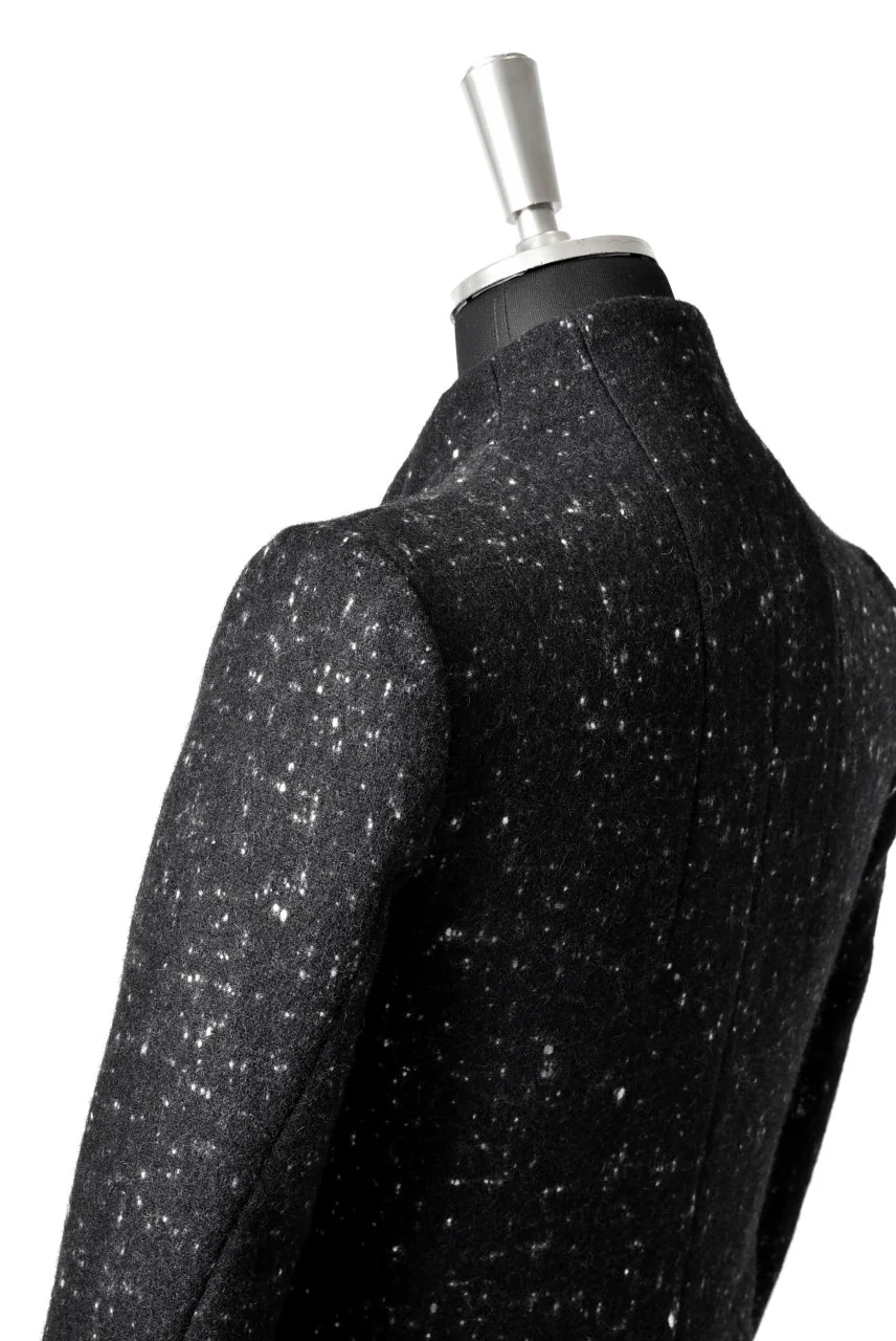 N/07 exclusive Padded Middle Coat / Wool Double-weave (SNOW BLACK) - Image 25