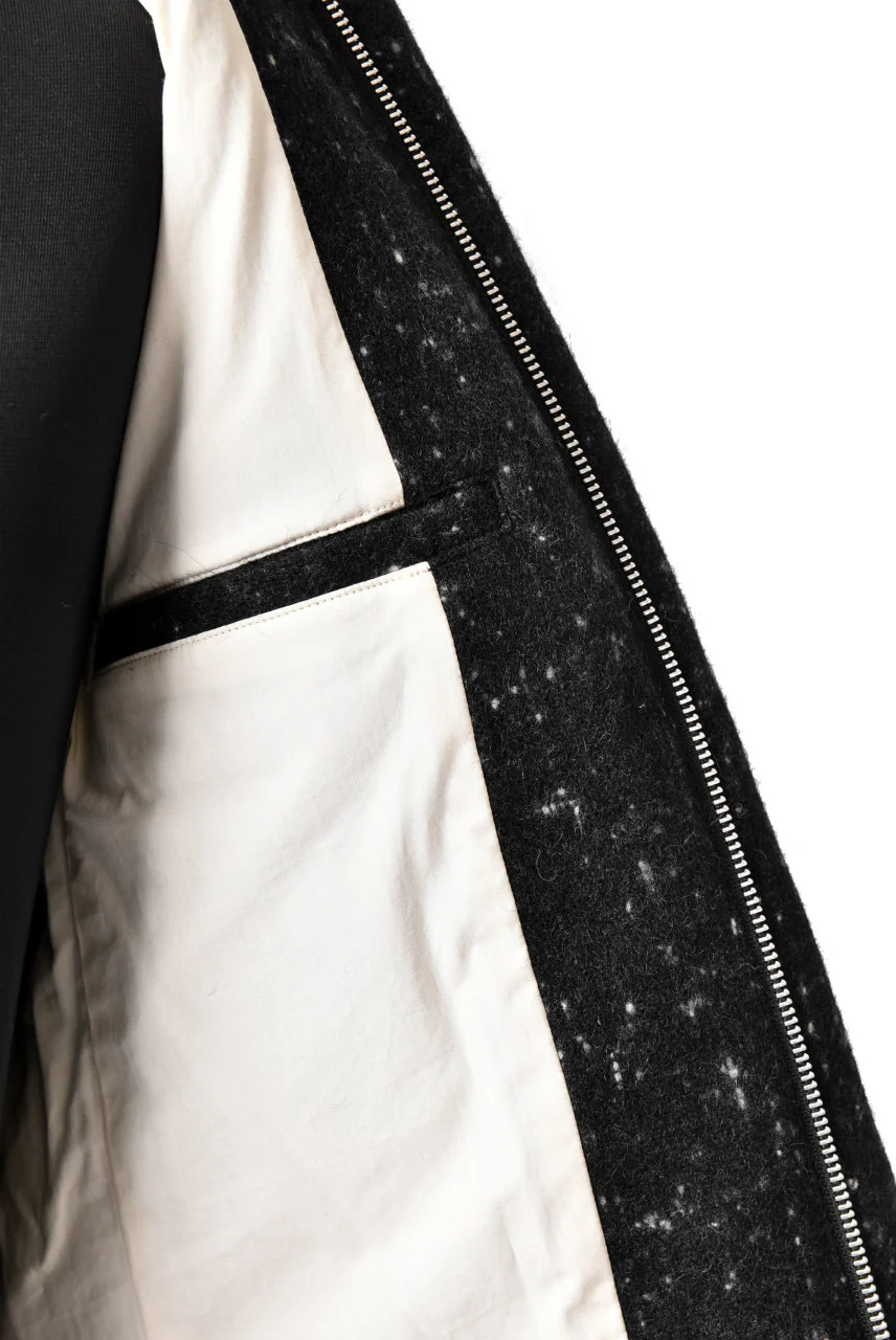 N/07 exclusive Padded Middle Coat / Wool Double-weave (SNOW BLACK) - Image 31