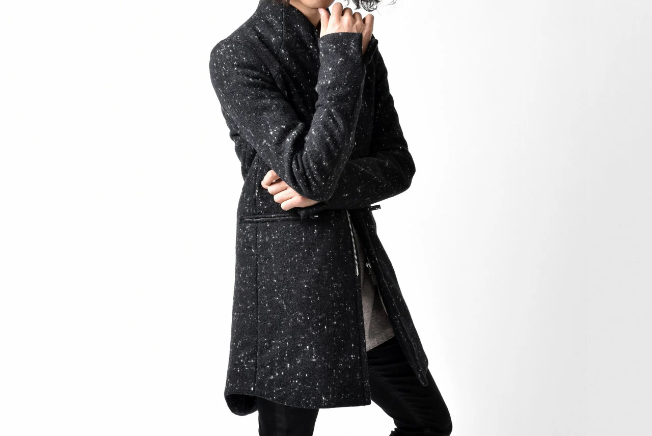 N/07 exclusive Padded Middle Coat / Wool Double-weave (SNOW BLACK) - Image 33