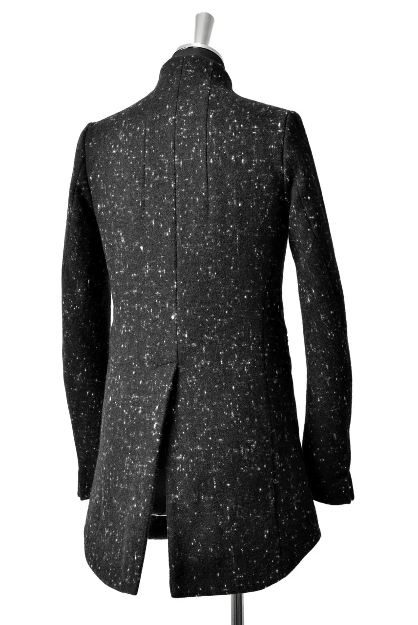 N/07 exclusive Padded Middle Coat / Wool Double-weave (SNOW BLACK) - Image 6