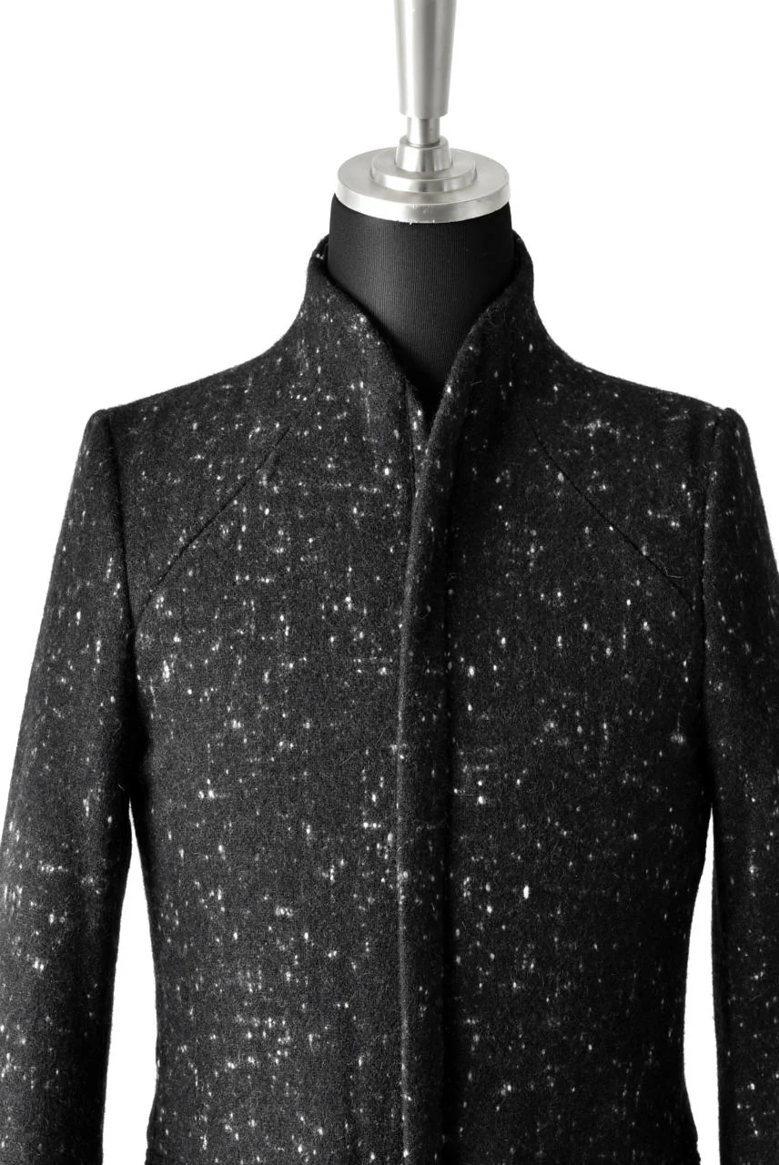 N/07 exclusive Padded Middle Coat / Wool Double-weave (SNOW BLACK) - Image 8