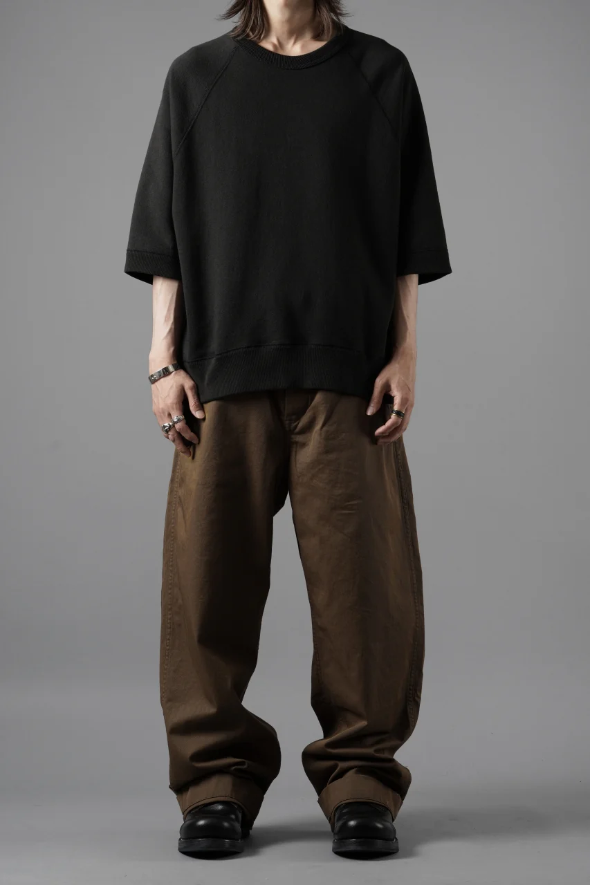 N/07 exclusive RAGLAN SHORT SLEEVE TOPS / US DRY TERRY (BLACK) - Image 11