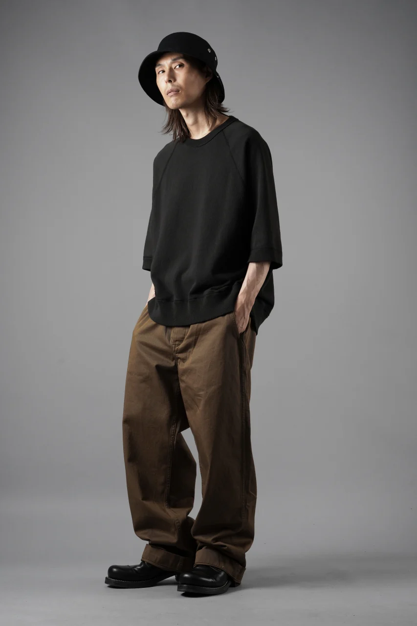 N/07 exclusive RAGLAN SHORT SLEEVE TOPS / US DRY TERRY (BLACK) - Image 13