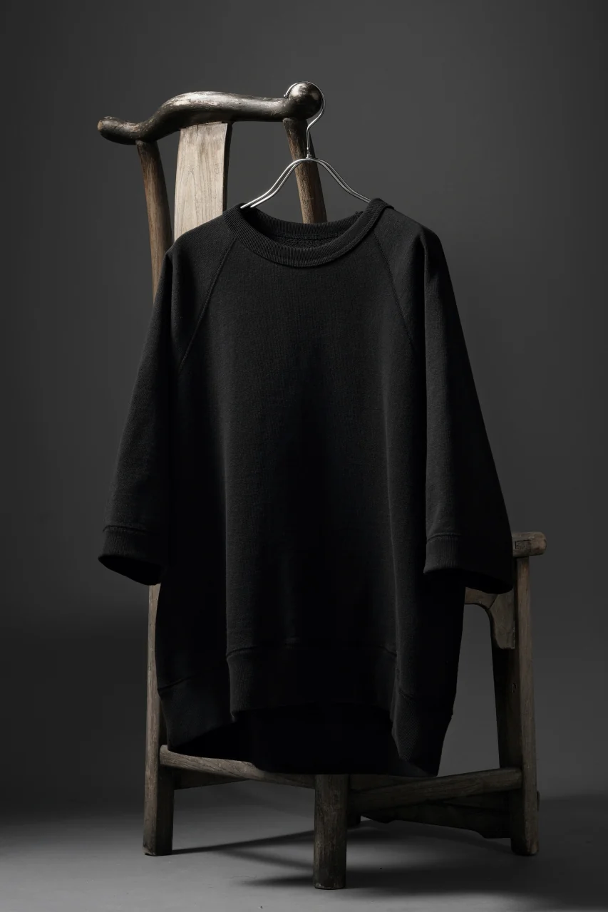 N/07 exclusive RAGLAN SHORT SLEEVE TOPS / US DRY TERRY (BLACK) - Image 16