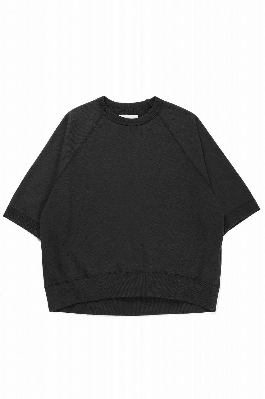 N/07 exclusive RAGLAN SHORT SLEEVE TOPS / US DRY TERRY (BLACK) - Image 2
