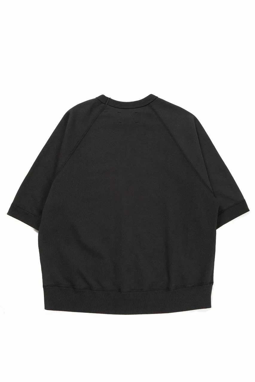 N/07 exclusive RAGLAN SHORT SLEEVE TOPS / US DRY TERRY (BLACK) - Image 3