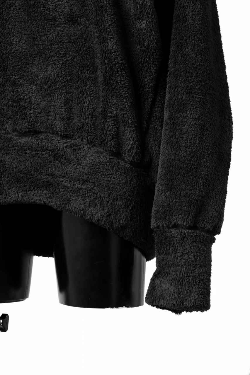 N/07 exclusive RAGLAN SLEEVE TOPS / SOFTY BOA FLEECE (BLACK) - Image 11