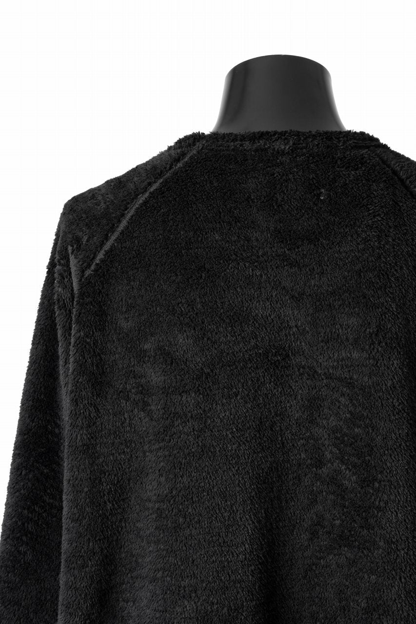 N/07 exclusive RAGLAN SLEEVE TOPS / SOFTY BOA FLEECE (BLACK) - Image 13