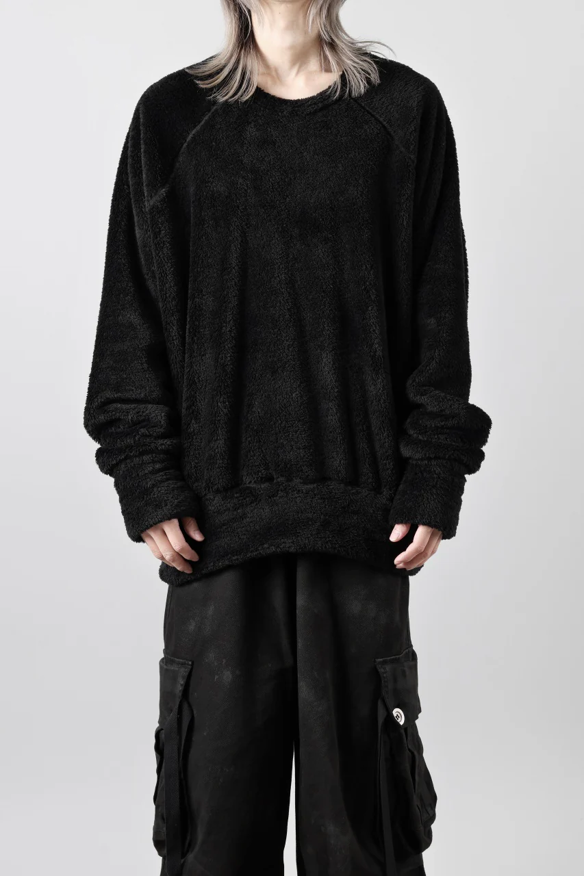 N/07 exclusive RAGLAN SLEEVE TOPS / SOFTY BOA FLEECE (BLACK) - Image 17