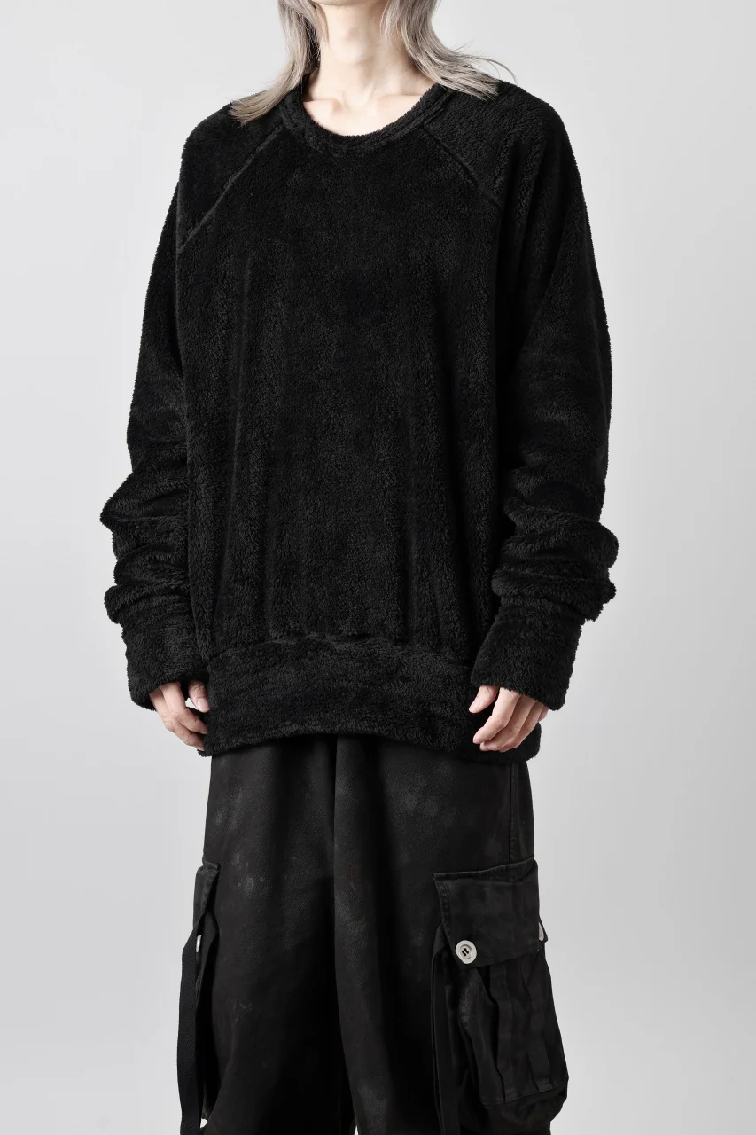 N/07 exclusive RAGLAN SLEEVE TOPS / SOFTY BOA FLEECE (BLACK) - Image 18