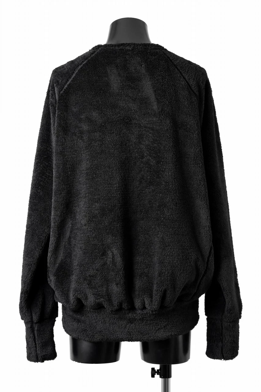 N/07 exclusive RAGLAN SLEEVE TOPS / SOFTY BOA FLEECE (BLACK) - Image 4