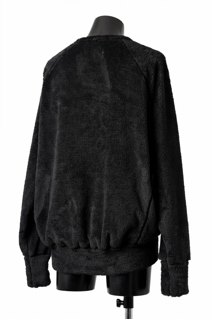 N/07 exclusive RAGLAN SLEEVE TOPS / SOFTY BOA FLEECE (BLACK) - Image 5
