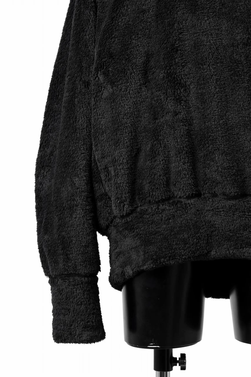 N/07 exclusive RAGLAN SLEEVE TOPS / SOFTY BOA FLEECE (BLACK) - Image 7