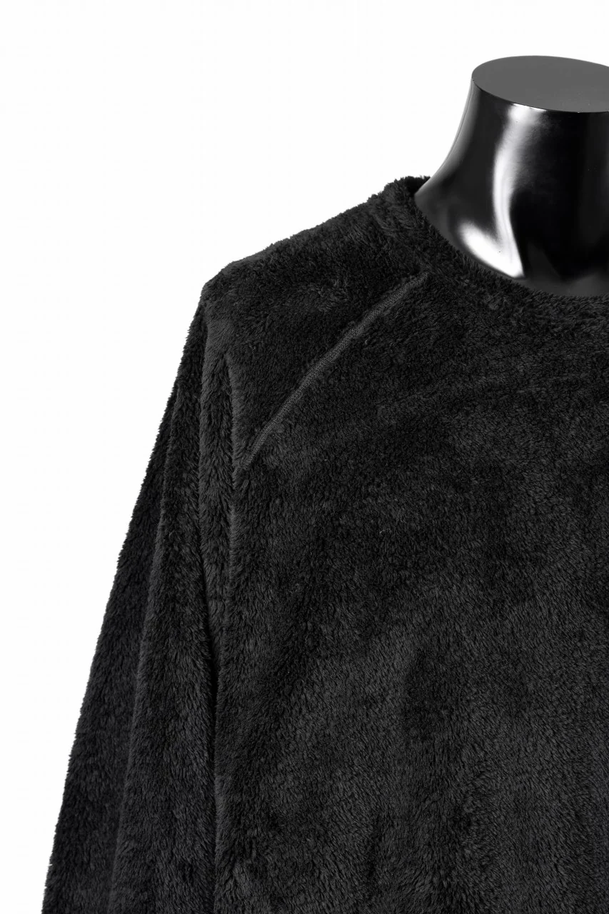N/07 exclusive RAGLAN SLEEVE TOPS / SOFTY BOA FLEECE (BLACK) - Image 8