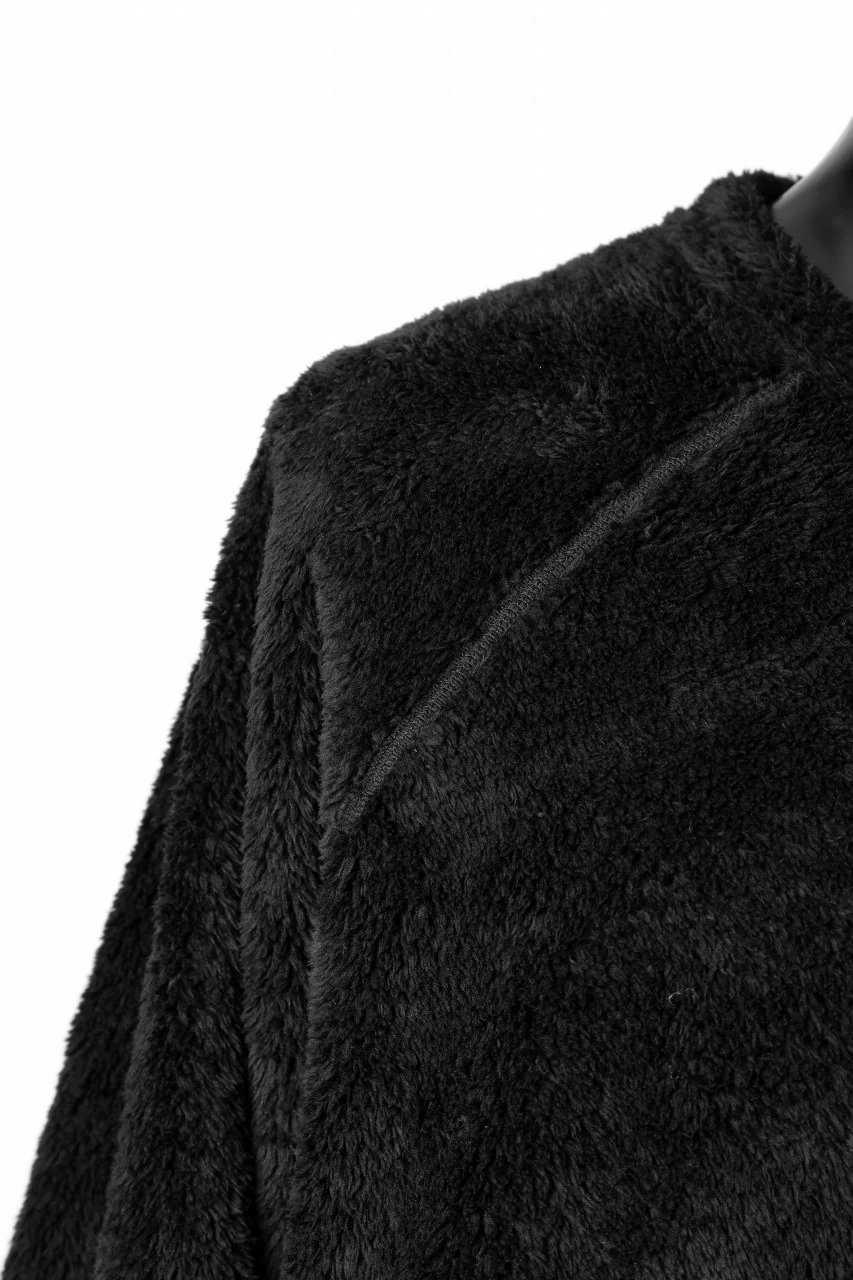 N/07 exclusive RAGLAN SLEEVE TOPS / SOFTY BOA FLEECE (BLACK) - Image 9