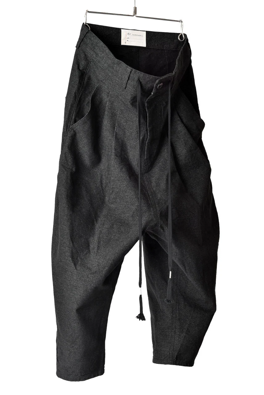 N/07 exclusive Three Dimensional Wide Pants Tuck/Dart Detail #2 (DOUBLE BLACK) - Image 2