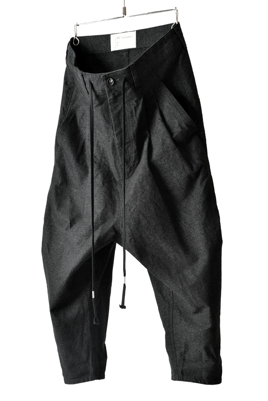 N/07 exclusive Three Dimensional Wide Pants Tuck/Dart Detail #2 (DOUBLE BLACK) - Image 3