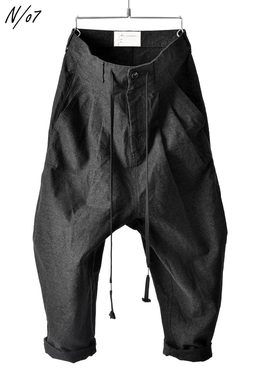 N/07 exclusive Three Dimensional Wide Pants Tuck/Dart Detail #2 (DOUBLE BLACK) - Image 4