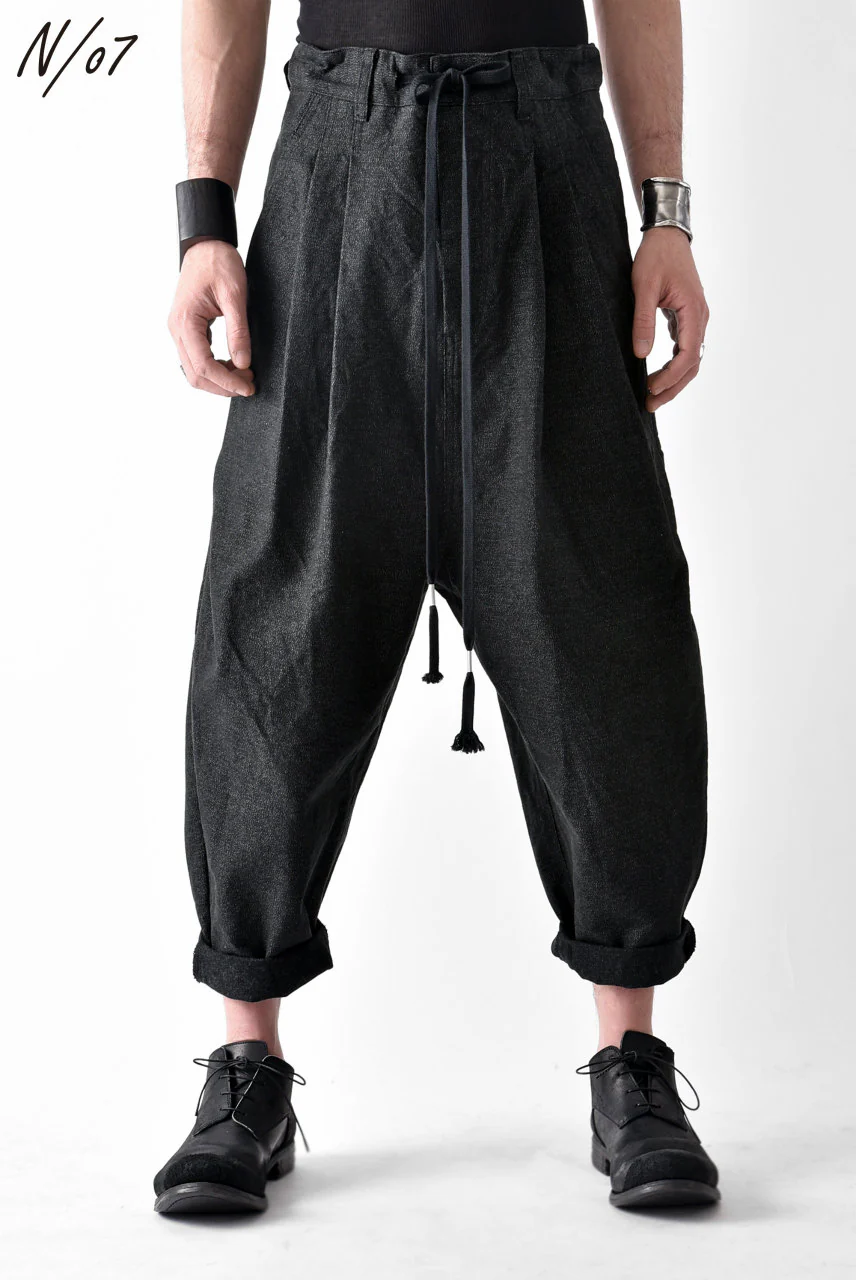 N/07 exclusive Three Dimensional Wide Pants Tuck/Dart Detail #2 (DOUBLE BLACK) - Image 40