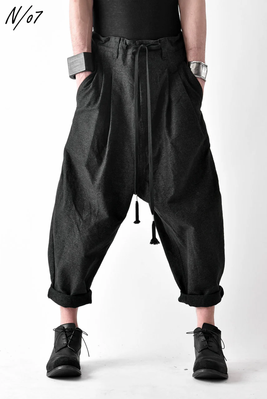 N/07 exclusive Three Dimensional Wide Pants Tuck/Dart Detail #2 (DOUBLE BLACK) - Image 42