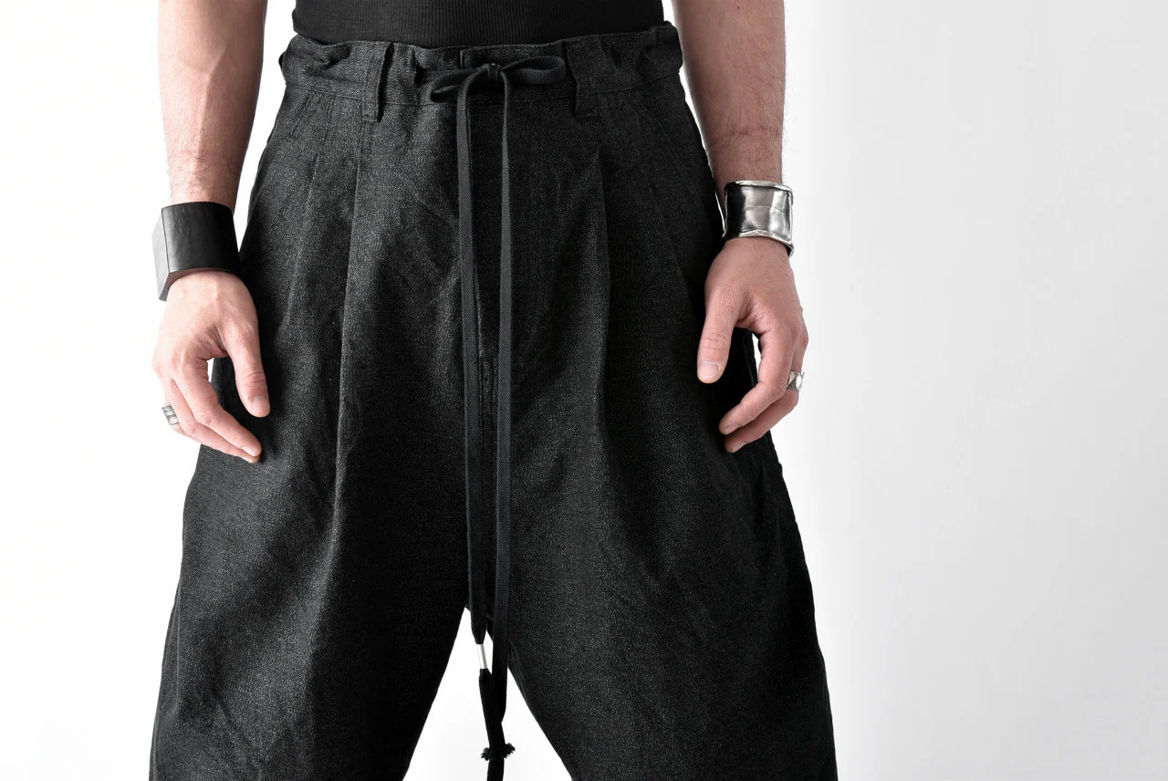 N/07 exclusive Three Dimensional Wide Pants Tuck/Dart Detail #2 (DOUBLE BLACK) - Image 47
