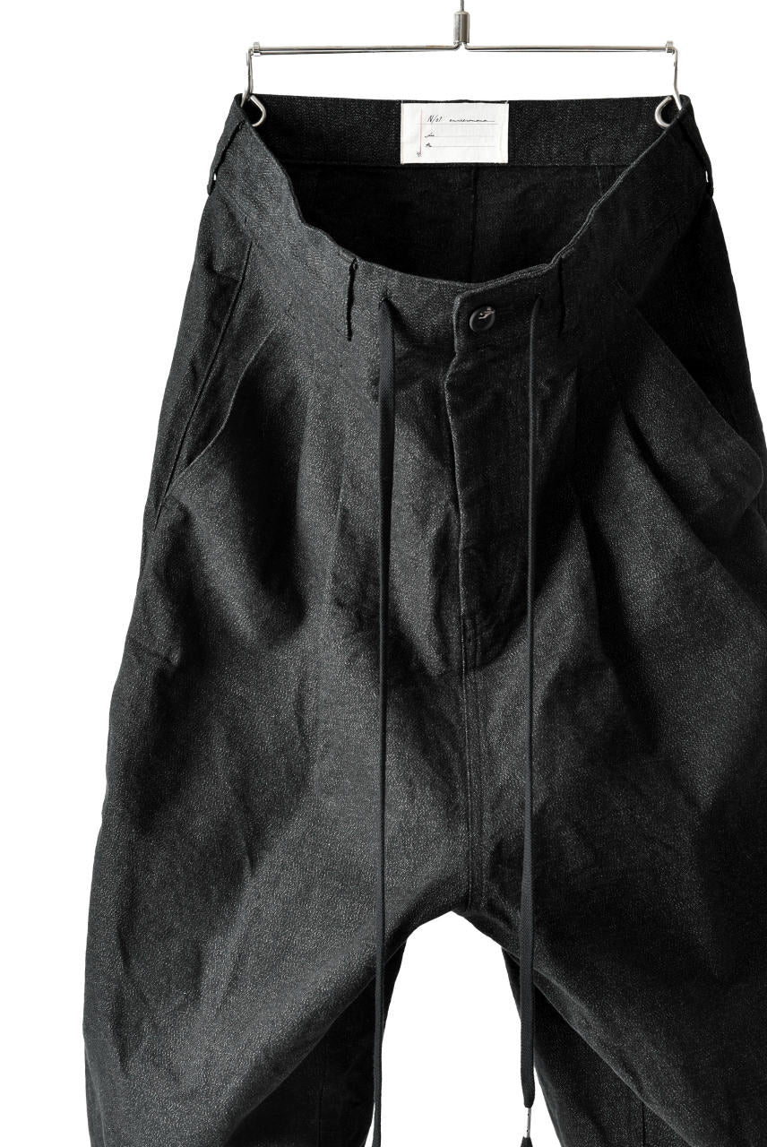 N/07 exclusive Three Dimensional Wide Pants Tuck/Dart Detail #2 (DOUBLE BLACK) - Image 7
