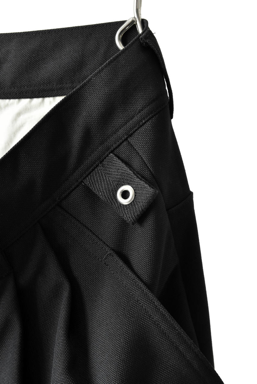 N/07 exclusive Three Dimensional Wide Pants Tuck/Dart Detail (BLACK) - Image 11