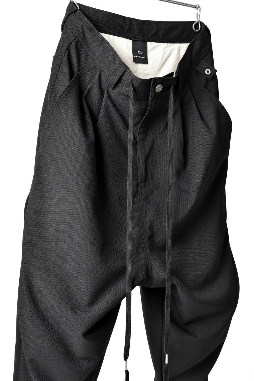 N/07 exclusive Three Dimensional Wide Pants Tuck/Dart Detail (BLACK) - Image 6