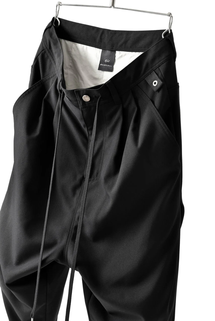 N/07 exclusive Three Dimensional Wide Pants Tuck/Dart Detail (BLACK) - Image 8