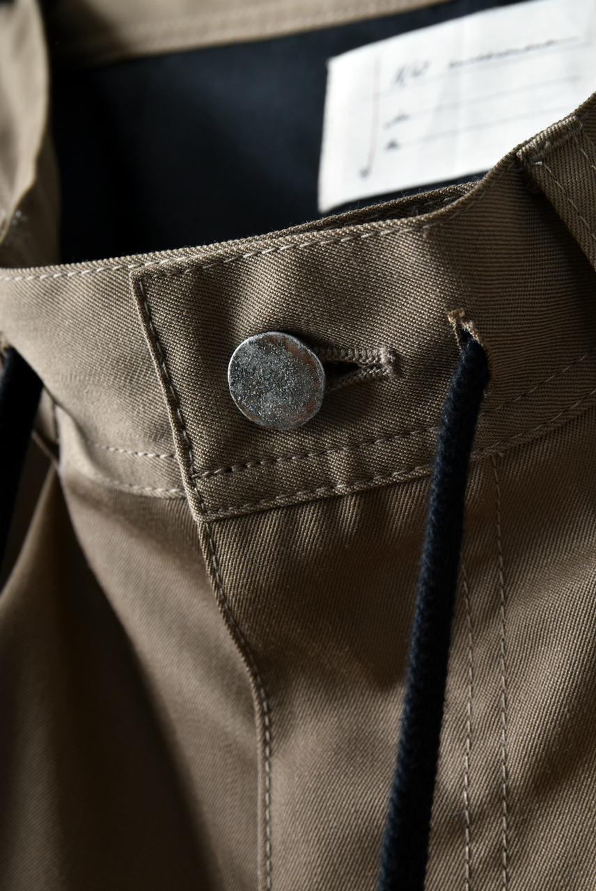 N/07 exclusive Three Dimensional Wide Pants Tuck/Dart Detail (DARK BEIGE) - Image 11