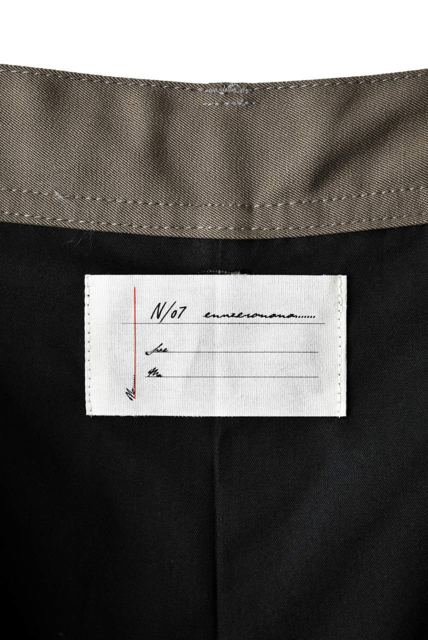 N/07 exclusive Three Dimensional Wide Pants Tuck/Dart Detail (DARK BEIGE) - Image 14