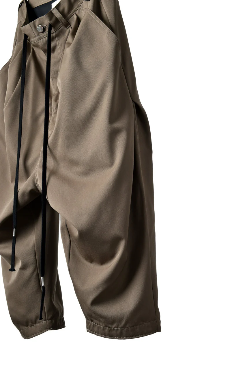 N/07 exclusive Three Dimensional Wide Pants Tuck/Dart Detail (DARK BEIGE) - Image 15