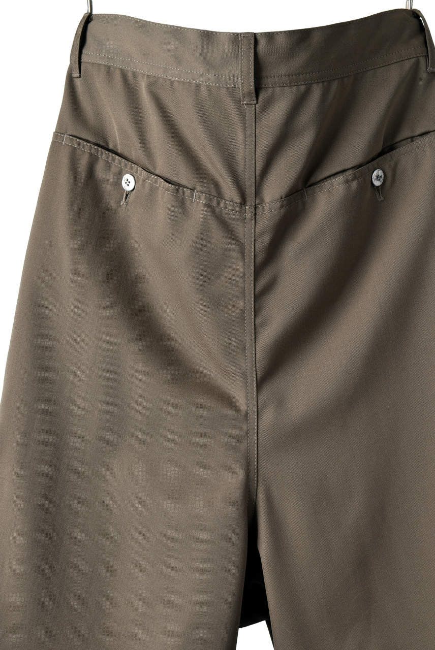 N/07 exclusive Three Dimensional Wide Pants Tuck/Dart Detail (DARK BEIGE) - Image 21