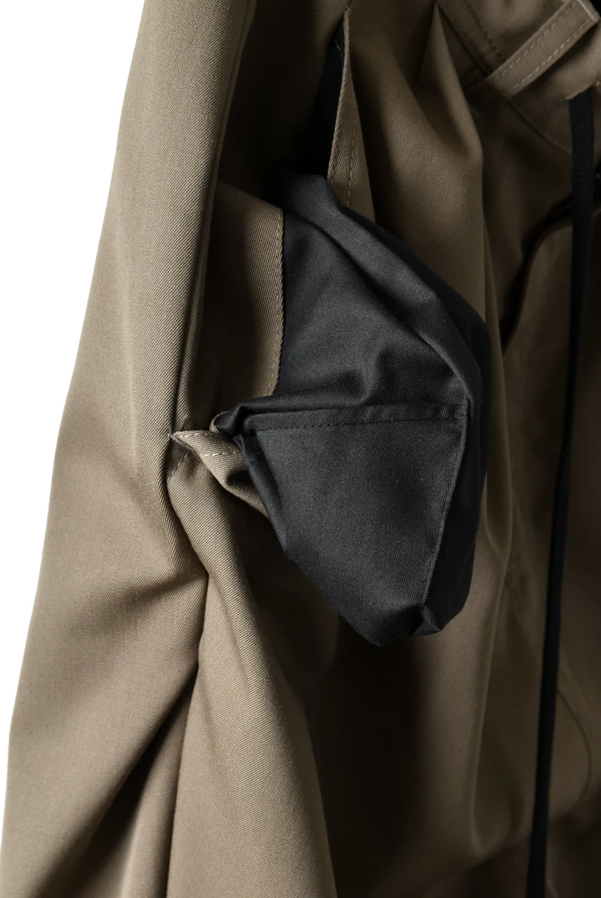N/07 exclusive Three Dimensional Wide Pants Tuck/Dart Detail (DARK BEIGE) - Image 25