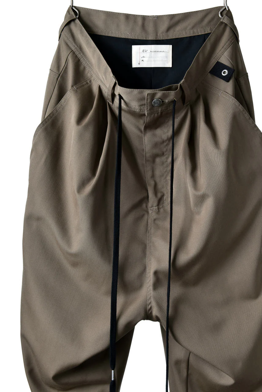N/07 exclusive Three Dimensional Wide Pants Tuck/Dart Detail (DARK BEIGE) - Image 6