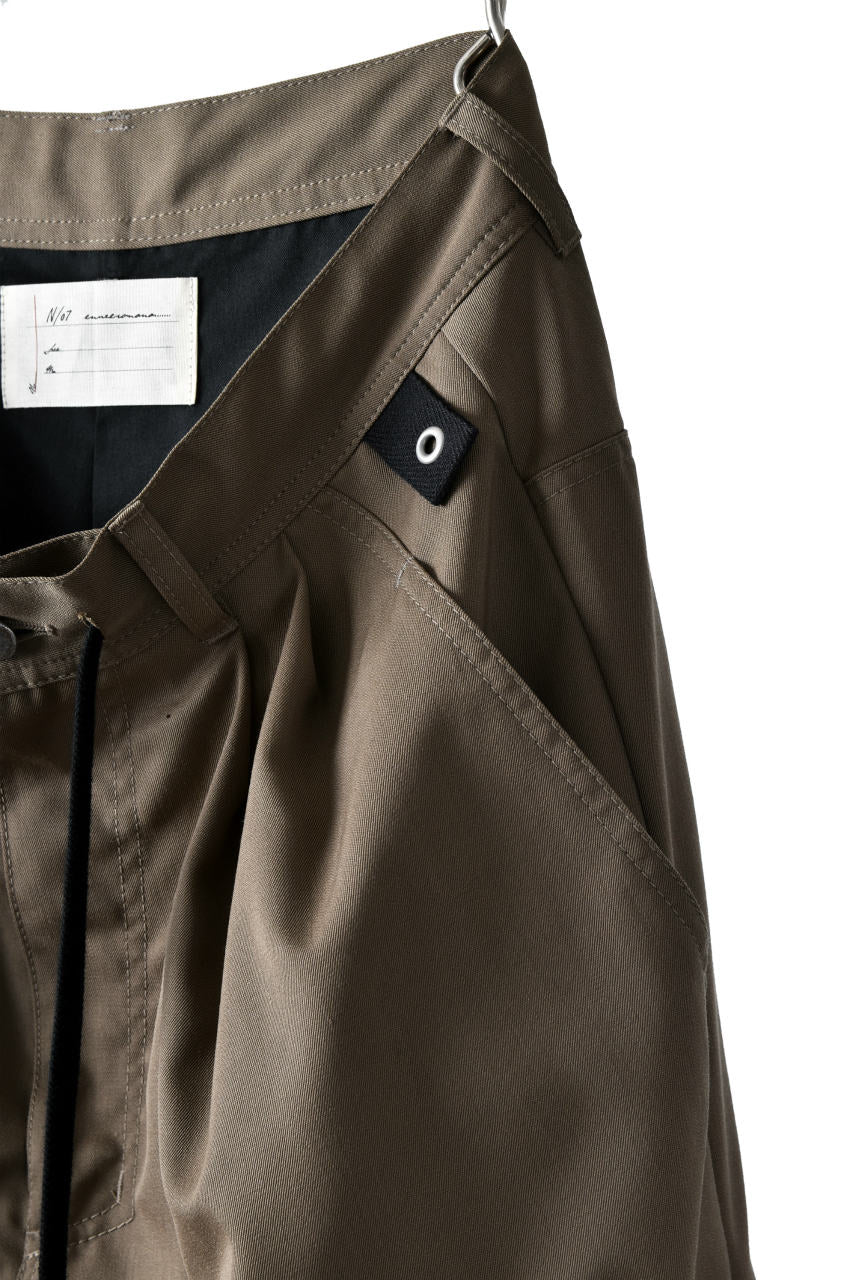 N/07 exclusive Three Dimensional Wide Pants Tuck/Dart Detail (DARK BEIGE) - Image 7