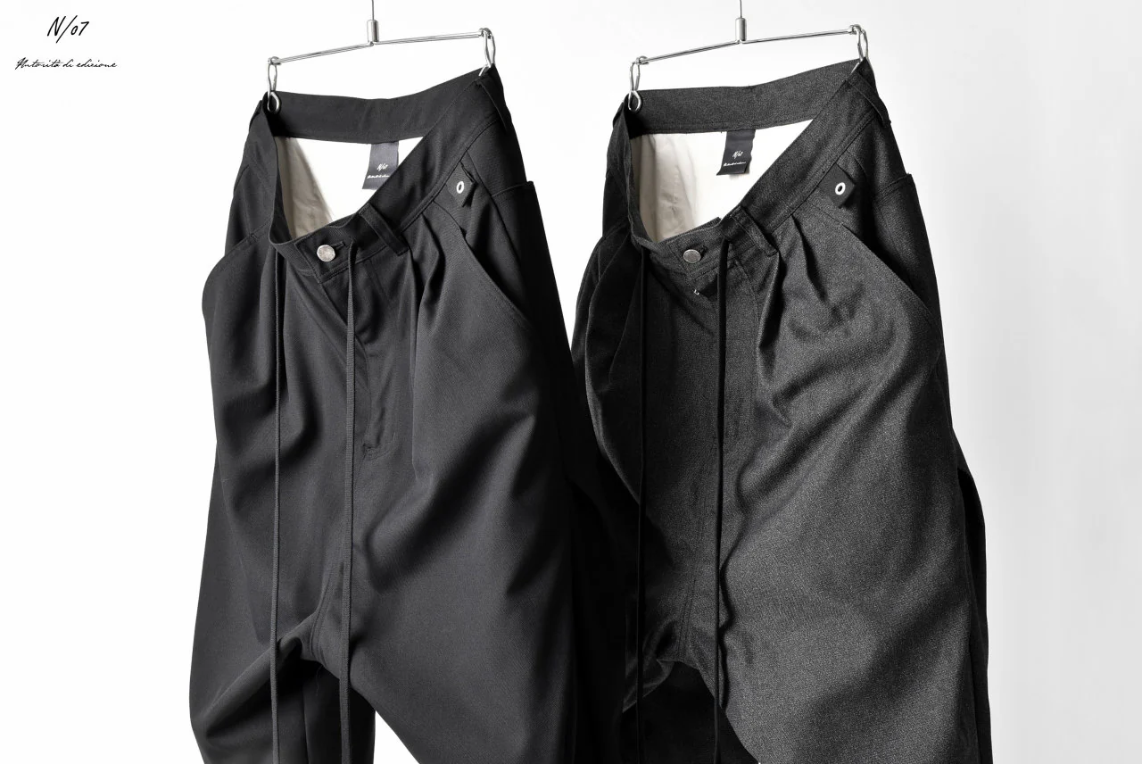 N/07 exclusive Three Dimensional Wide Pants Tuck/Dart Detail (GREY) - Image 26