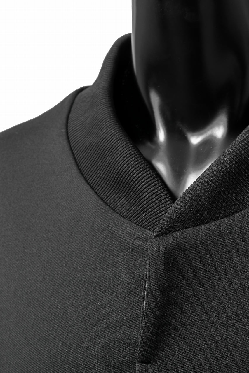 N/07 exclusive WIDE FLAP BOMBER JACKET / GAUDI SMOOTH JERSEY (BLACK) - Image 15