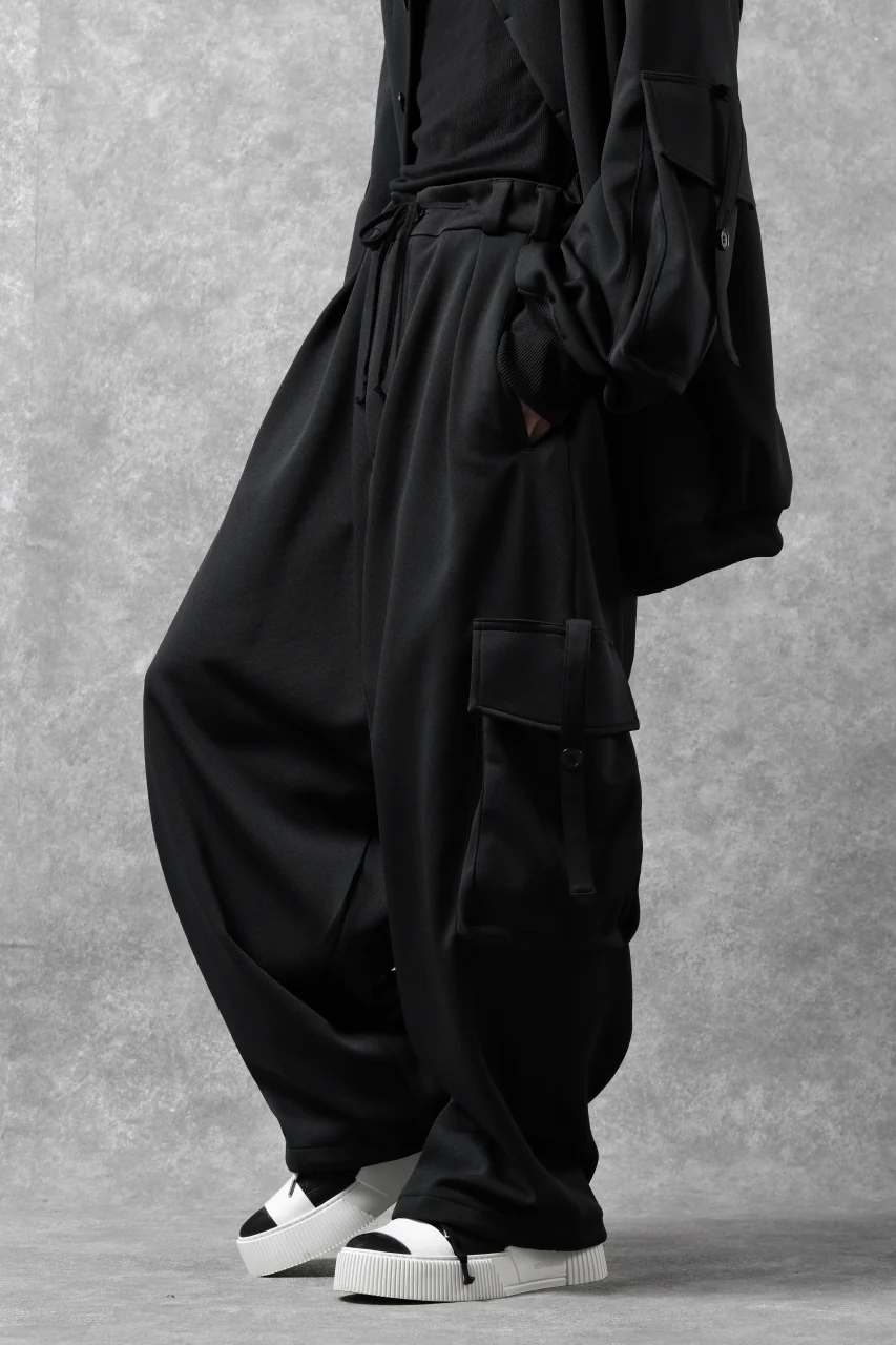 N/07 exclusive WIDE FLAP CARGO PANTS / GAUDI SMOOTH JERSEY (BLACK) - Image 25
