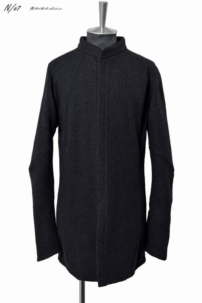 N/07 full　the wool middle shirt "munditiei" (BLACK)