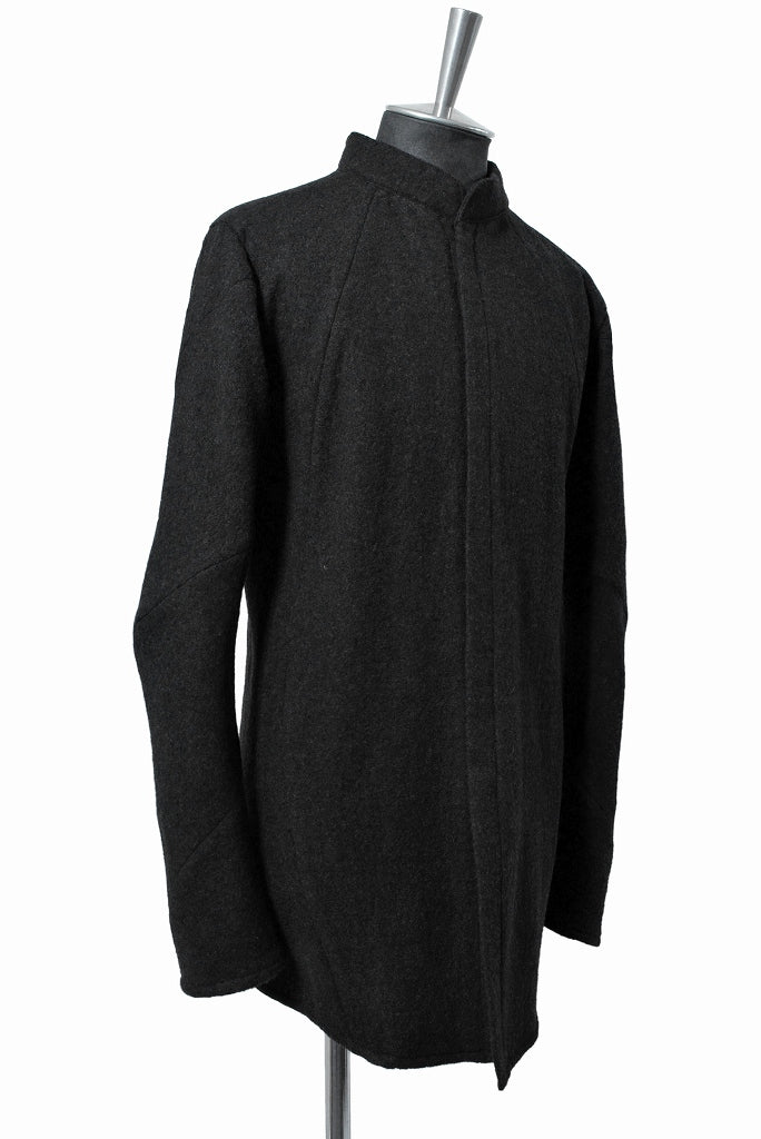 N/07 full　the wool middle shirt "munditiei" (BLACK) - Image 3